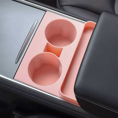 TAPTES Central Control Cup Holder With Storage Organizer for Model Y Model 3