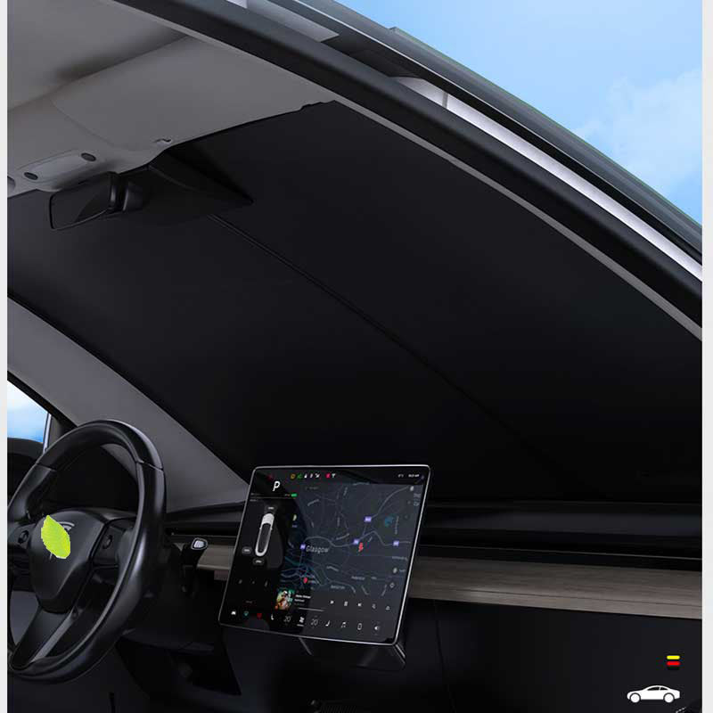 TAPTES Front Window Sunshade for 2020-2023 2024 Tesla Model Y,UV / Heat Insulation Protective