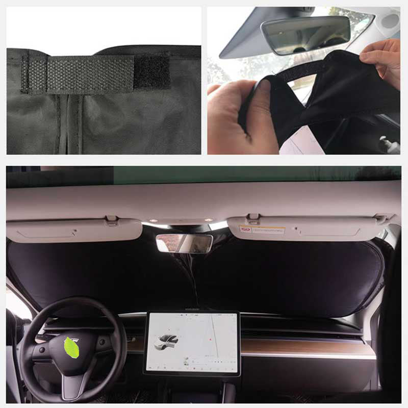 TAPTES Front Window Sunshade for 2020-2023 2024 Tesla Model Y,UV / Heat Insulation Protective