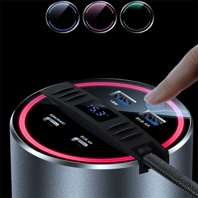 TAPTES Smart Central Control Cup Holder USB Expansion Dock for Model Y Model 3