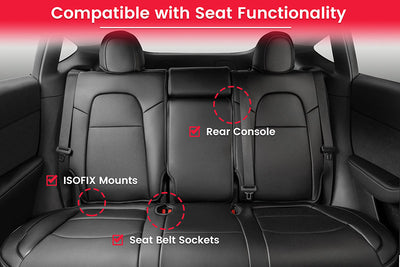 TAPTES Seat Covers for Model Y 5 Seater Rear Seats, Rear Seat Covers for Model Y