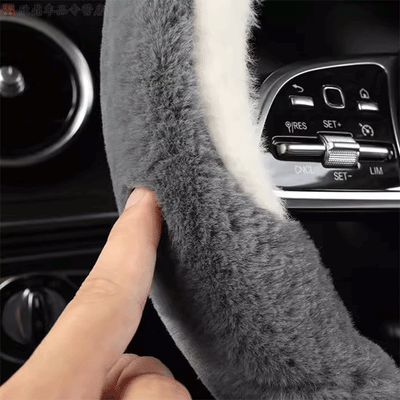 TAPTES Winter Fluffy Steering Wheel Cover for Tesla Model Y Model 3