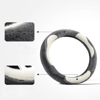 TAPTES Winter Fluffy Steering Wheel Cover for Tesla Model Y Model 3