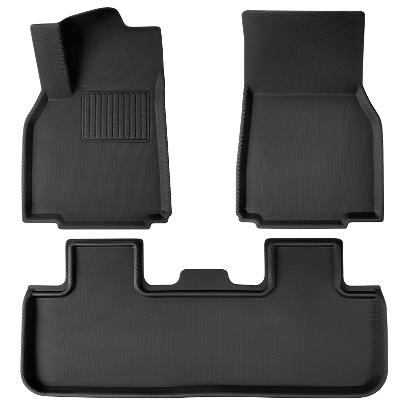 TAPTES Exclusive All-Weather Floor Mats for 2025-2026 Tesla Model Y Juniper. 3-Piece Set Includes Driver, Passenger, and Second Row Floor Mats for the 2025 Tesla Model Y