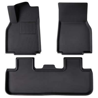 TAPTES Exclusive All-Weather Floor Mats for 2025-2026 Tesla Model Y Juniper. 3-Piece Set Includes Driver, Passenger, and Second Row Floor Mats for the 2025 Tesla Model Y