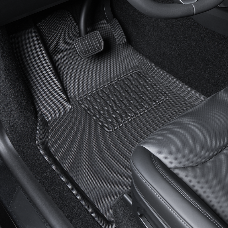 TAPTES Exclusive All-Weather Floor Mats for 2025-2026 Tesla Model Y Juniper. 3-Piece Set Includes Driver, Passenger, and Second Row Floor Mats for the 2025 Tesla Model Y