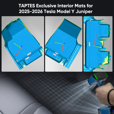 TAPTES Exclusive All-Weather Floor Mats for 2025-2026 Tesla Model Y Juniper. 3-Piece Set Includes Driver, Passenger, and Second Row Floor Mats for the 2025 Tesla Model Y