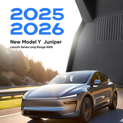 TAPTES® Tesla Model Y Juniper All-Weather Floor Mats and Seatback Protectors , Compatible for 2025-2026 Model Y Juniper, XPE Waterproof Cargo, Frunk, and Trunk Mats Interior Accessories (9 PCs)