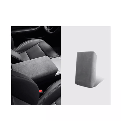 TAPTES® Alcantara Center Console Armrest Cover in Carbon Black Color for Tesla Model 3 Highland 2024