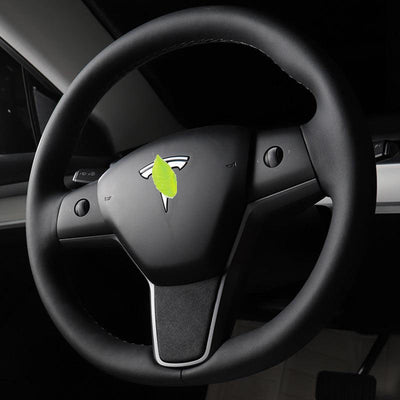 TAPTES® Alcantara Steering Wheel Decal Sticker for Tesla Model Y Model 3