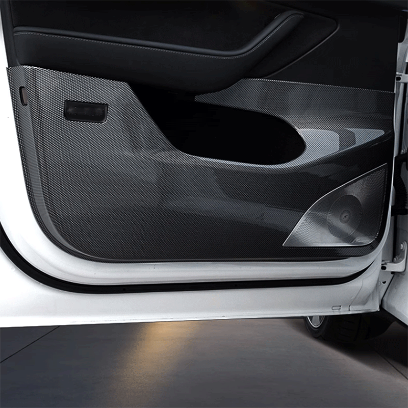 TAPTES® Carbon Fiber Door Antit Kick Guard Panel/Protector Cover for Tesla Model 3 Model Y 2021-2023 2024