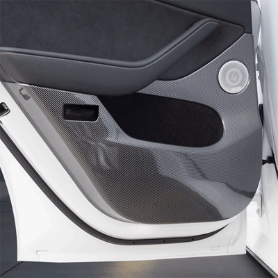 TAPTES® Carbon Fiber Door Antit Kick Guard Panel/Protector Cover for Tesla Model 3 Model Y 2021-2023 2024