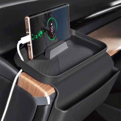 TAPTES® Dashboard Storage Box with Phone Holder for Tesla Model 3/Y