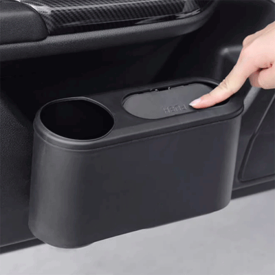 TAPTES® Door Trash Bin/Storage Organizer with Cup Holder for Tesla Model 3/Y