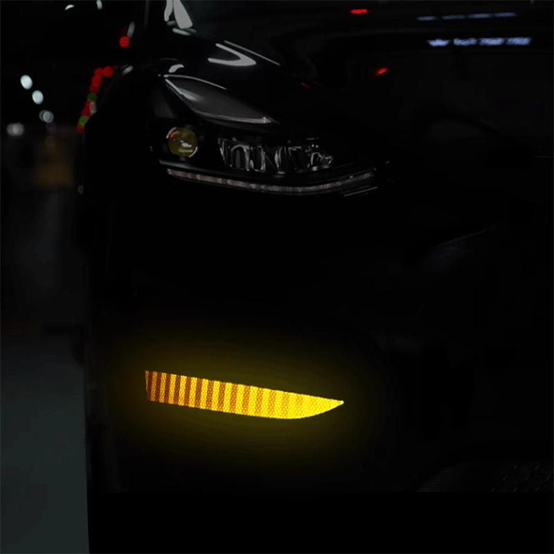 TAPTES® Front Fog Light Reflective Warning Stickers for Tesla Model 3/Y, Set of 2
