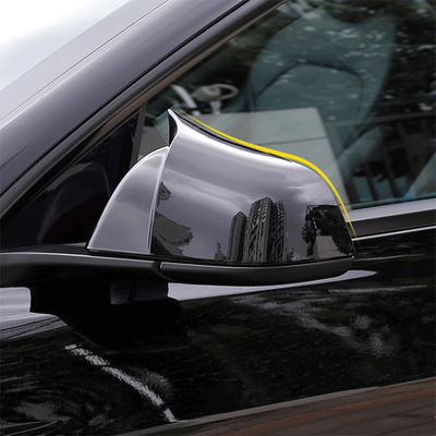 TAPTES® Ox Horns Side Rearview Mirror Cover for Tesla Model 3 Highland 2024, Set of 2