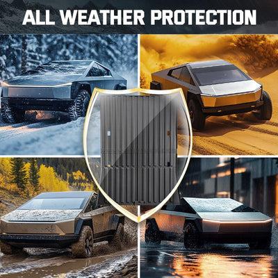 TAPTES® All-Weather Floor Mats for 2024 2025 Tesla Cybertruck, Waterproof Frunk/Trunk/Rear Mat for Tesla Cybertruck