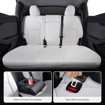 TAPTES® Custom Leather Seat Covers for 2025 2026 Tesla Model Y Juniper, Full Set Seat Covers for Tesla Model Y Juniper