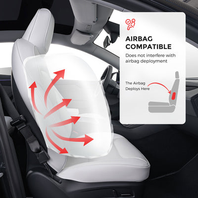 TAPTES® Custom Leather Seat Covers for 2025 2026 Tesla Model Y Juniper, Full Set Seat Covers for Tesla Model Y Juniper