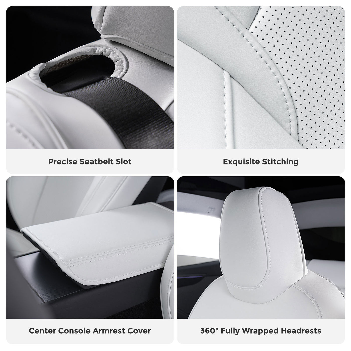 TAPTES® Custom Leather Seat Covers for 2025 2026 Tesla Model Y Juniper, Full Set Seat Covers for Tesla Model Y Juniper