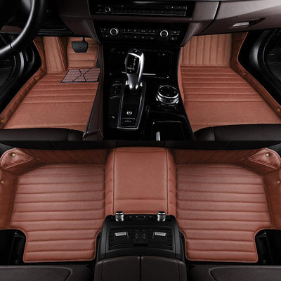 TAPTES® Leather Floor Mats for Tesla Model X, Floor Liners for 2021-2023 2024 Tesla Model X