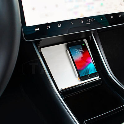 TAPTES Wireless Phone Charger Tray for Tesla Model 3 Built before June 2020