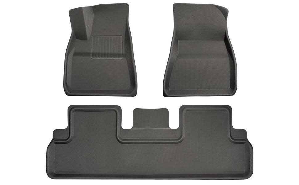 TAPTES All Weather Floor Mats for Tesla Model 3 2024 2023-2017, Gray Floor Liners for Tesla Model 3 Highland