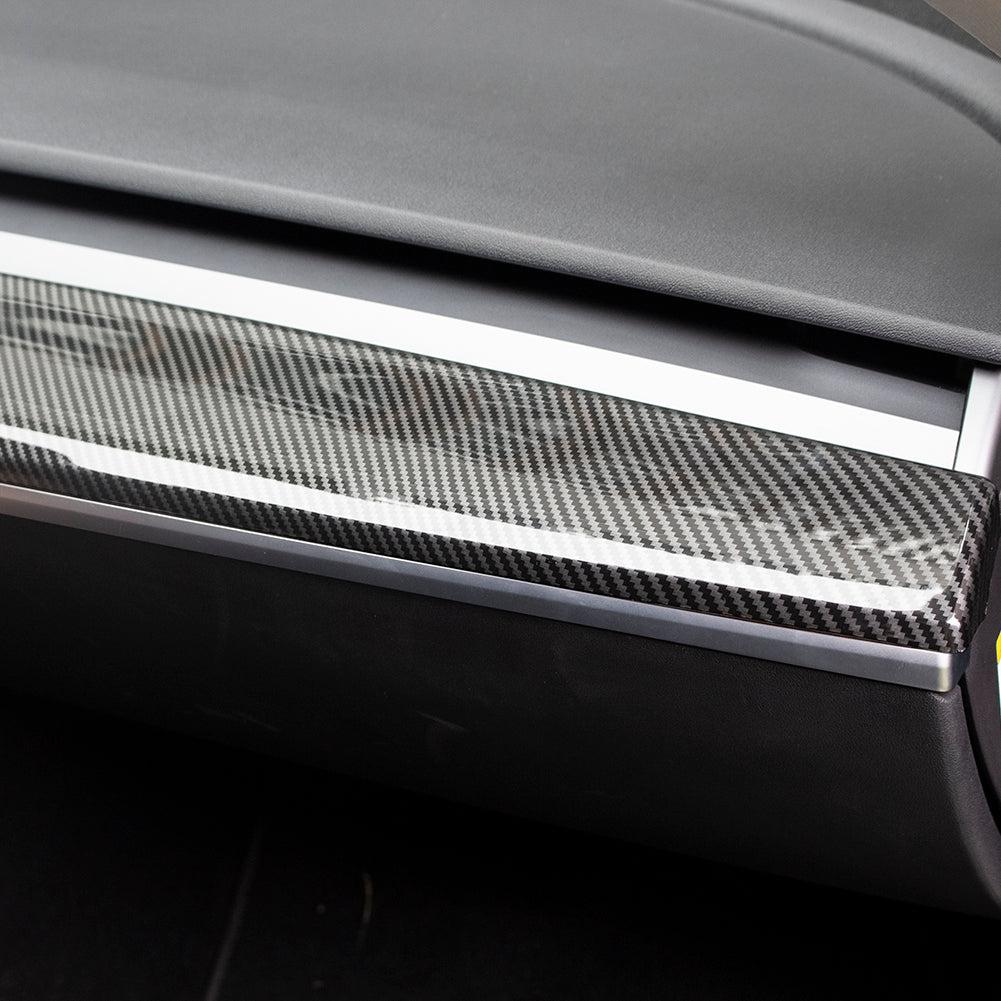 Carbon Fiber Style Center Console Plate Cover for Tesla Model 3 - TAPTES