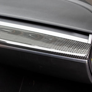 Carbon Fiber Style Center Console Plate Cover for Tesla Model 3 - TAPTES
