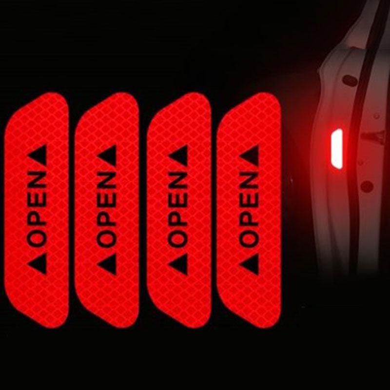 TAPTES® Door Warning Stickers for Tesla Model S/3/X/Y/Cybertruck, Reflective Stickers, Set of 4