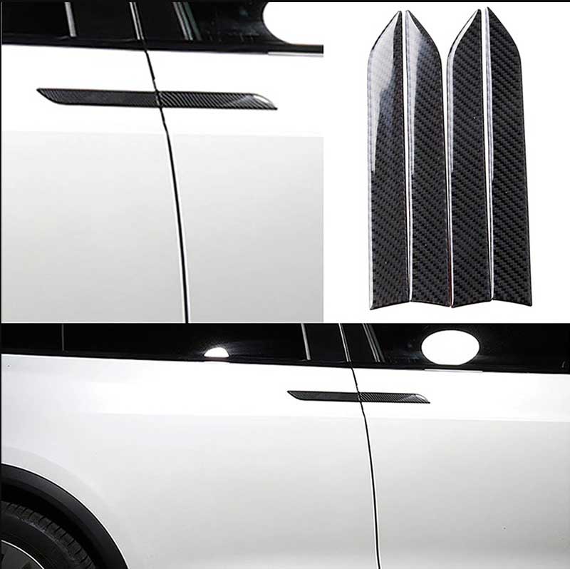 TAPTES Carbon Fiber Door Handle Stickers for Model X, 4 Pcs