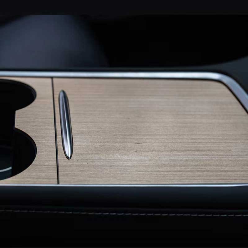 TAPTES Vinyl Wood Center Console Protection Cover for Model Y & Model 3 2021-2023 2024