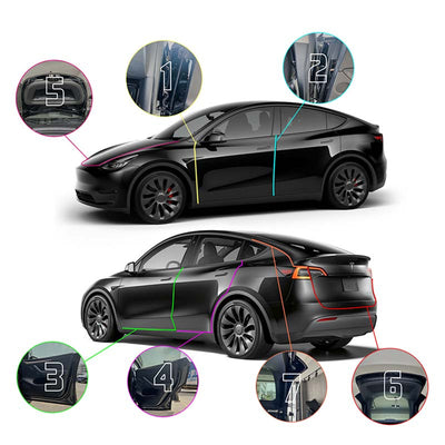 TAPTES® Car Door Noise Reduction Kit & Protection Kit for Tesla Model S/3/X/Y, Set of 7