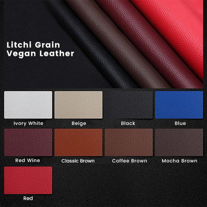 Premium NAPPA & Standard Litchi Grain Vegan Leather Swatches