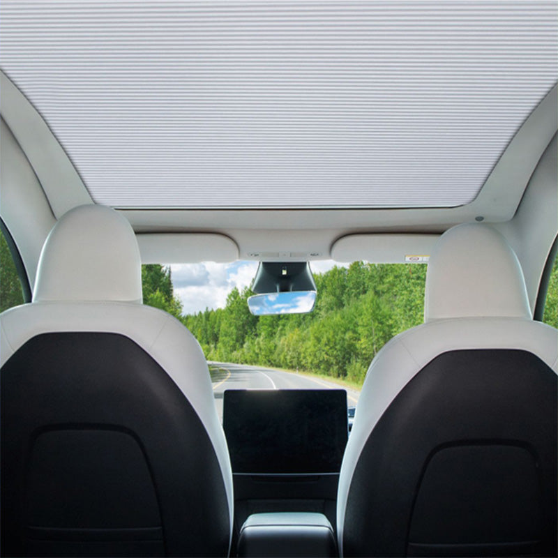 TAPTES Electric Automatic Retractable Roof Sunshade for Model Y, Smart Remote Control Sunshade