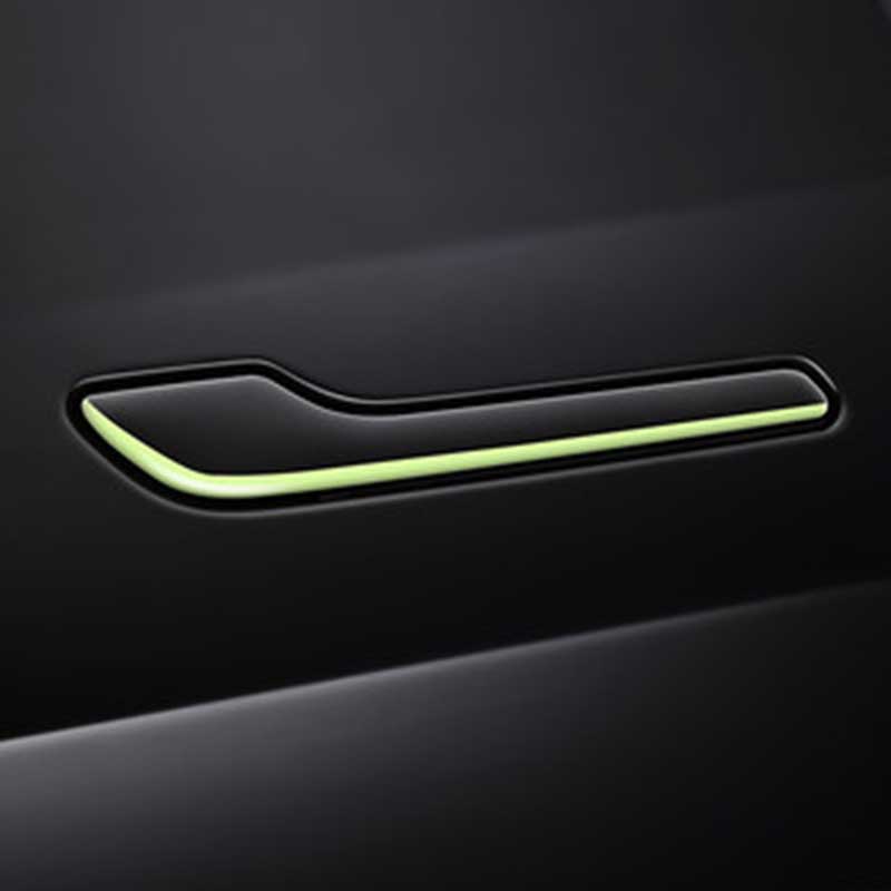 TAPTES® Luminous Warning Anti-Scratch Door Handle Sticker for Tesla Model Y Model 3 2021-2023 2024