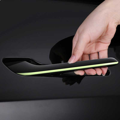 TAPTES® Luminous Warning Anti-Scratch Door Handle Sticker for Tesla Model Y Model 3 2021-2023 2024