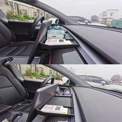 TAPTES Central Control ETC Bracket Tissue Box Hidden Storage Organizer for Tesla Model Y/3