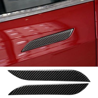 TAPTES Carbon Fiber Door Handle Stickers for Tesla Model S 2016-2018, 4 Pcs