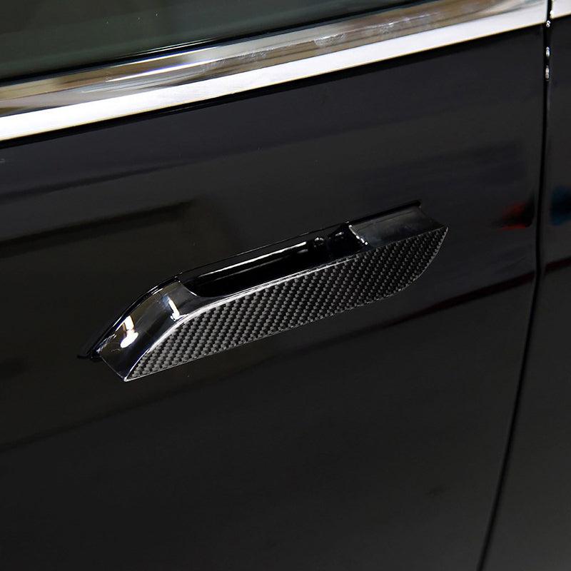 TAPTES Carbon Fiber Door Handle Stickers for Tesla Model S 2016-2018, 4 Pcs