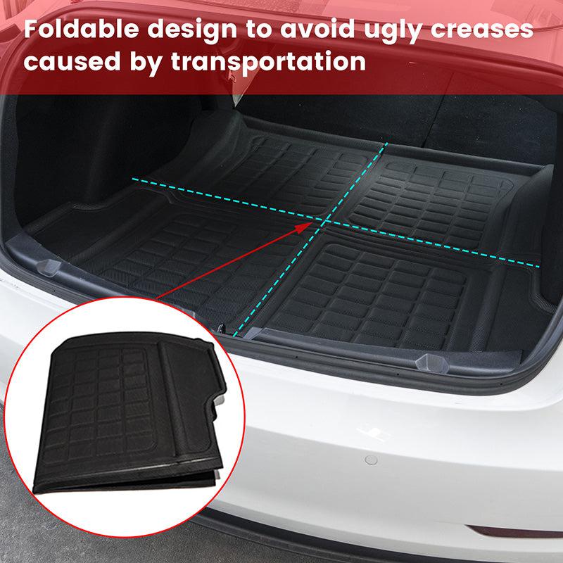 TAPTES Front & Rear Trunk Mat for Tesla Model 3 2017 2018 2019 2020 2021 2022 2023, Tesla Model 3 Cargo Mats