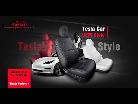 TAPTES® Seat Covers for 2012-2023 2024 Tesla Model S Front Seats, 100% OEM Style for Tesla Seat Covers