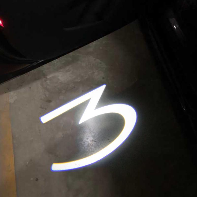 Logo "3" LED Puddle Lights for Tesla Model 3 ( Set of 2) - TAPTES
